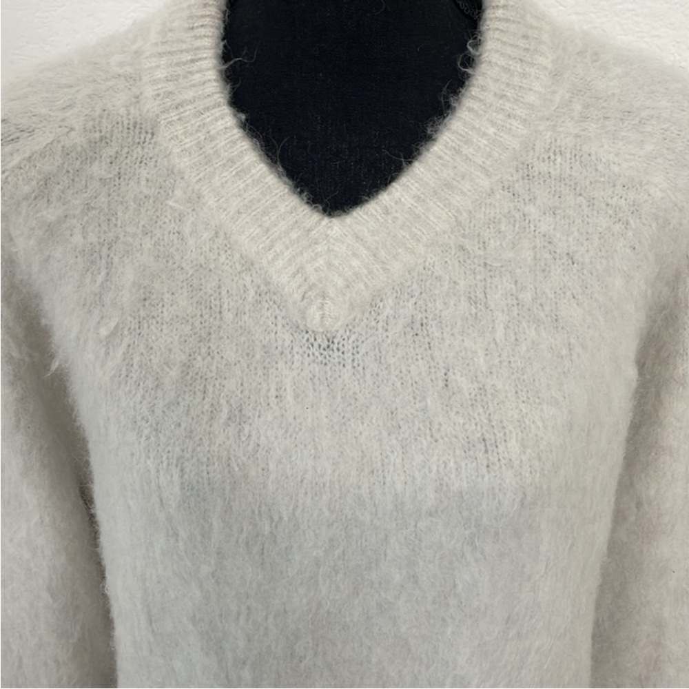 Madewell fluffy sweater 3x lightest gray oversized plus size layering boho - Picture 2 of 5